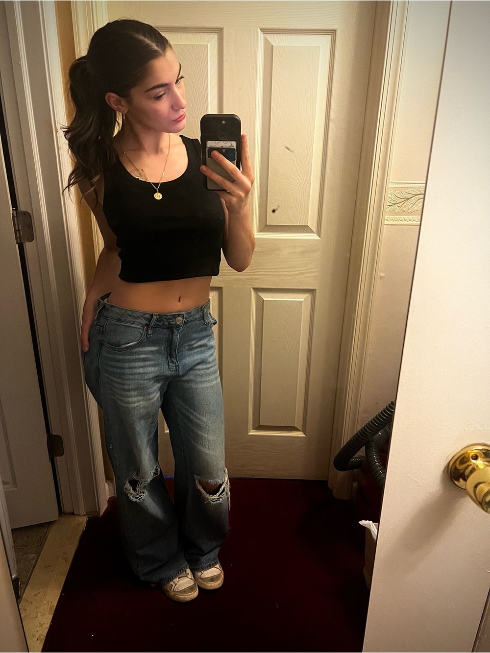 S.O.N.G Distressed Baggy Wide Leg Jeans 1/25 — Y2K Skater Denim